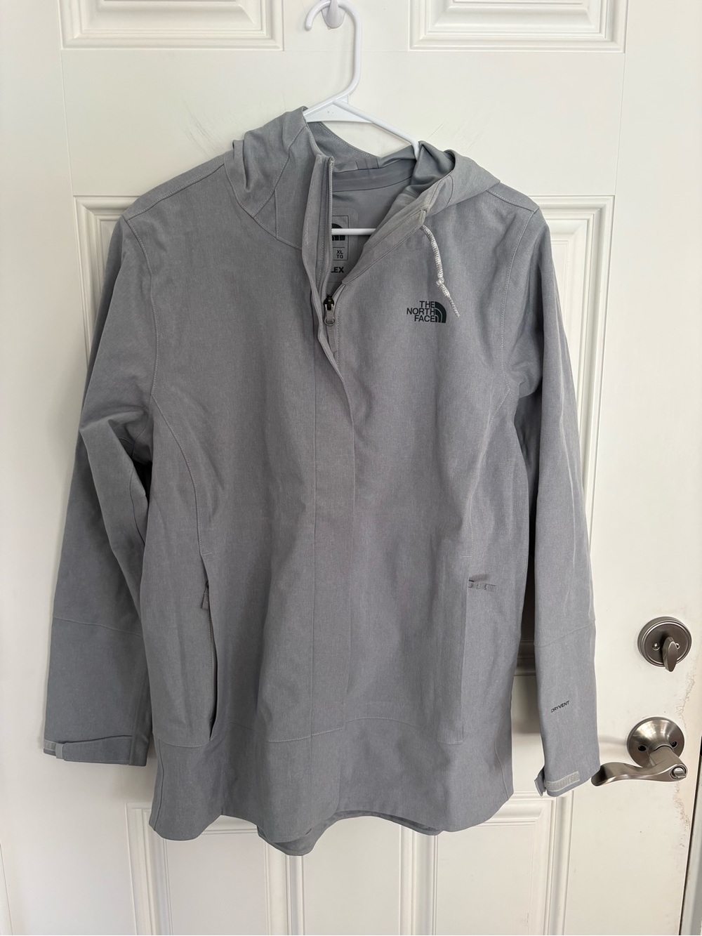 The North Face Women's Gray Hooded Softshell Jacket APEX FLEX XXL